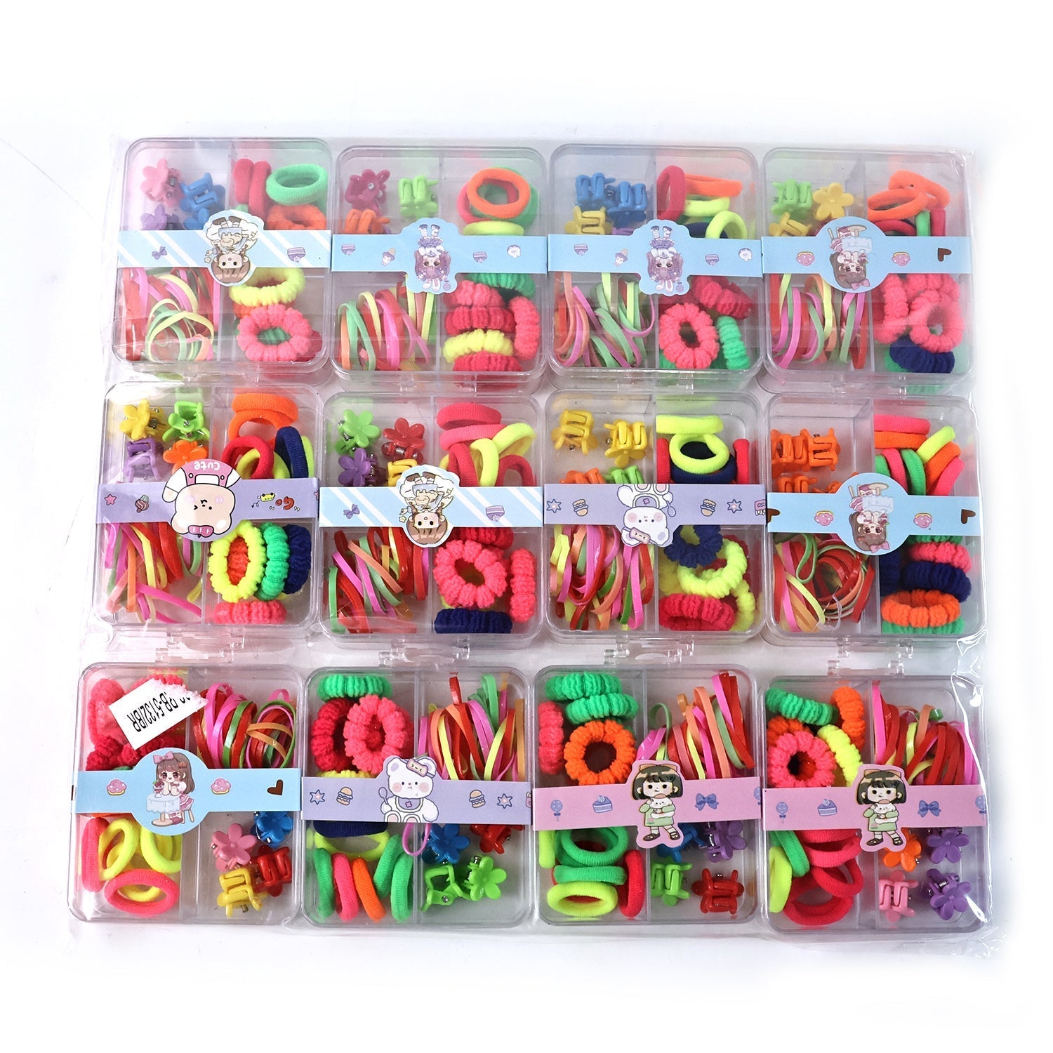 Kids Hair Bands, Rubber Bands & Cute Hair Clips in Storage Box (Mix Design / 1 Set) Kids Hair Bands, Rubber Bands & Cute Hair Clips in Storage Box (Mix Design / 1 Set)